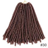 14inch 70g/Pack Faux Locs Synthetic Braiding Hair Extensions Afro Hairstyles Soft Dreadlock Brown Black Bug Crochet Braids