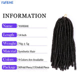 14inch 70g/Pack Faux Locs Synthetic Braiding Hair Extensions Afro Hairstyles Soft Dreadlock Brown Black Bug Crochet Braids