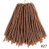 14inch 70g/Pack Faux Locs Synthetic Braiding Hair Extensions Afro Hairstyles Soft Dreadlock Brown Black Bug Crochet Braids