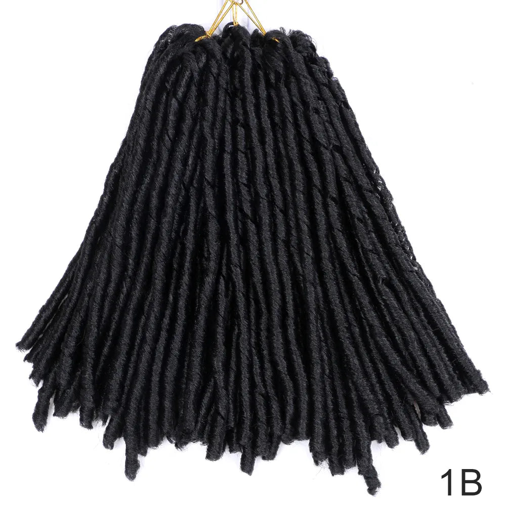 14inch 70g/Pack Faux Locs Synthetic Braiding Hair Extensions Afro Hairstyles Soft Dreadlock Brown Black Bug Crochet Braids