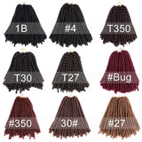 14inch 70g/Pack Faux Locs Synthetic Braiding Hair Extensions Afro Hairstyles Soft Dreadlock Brown Black Bug Crochet Braids