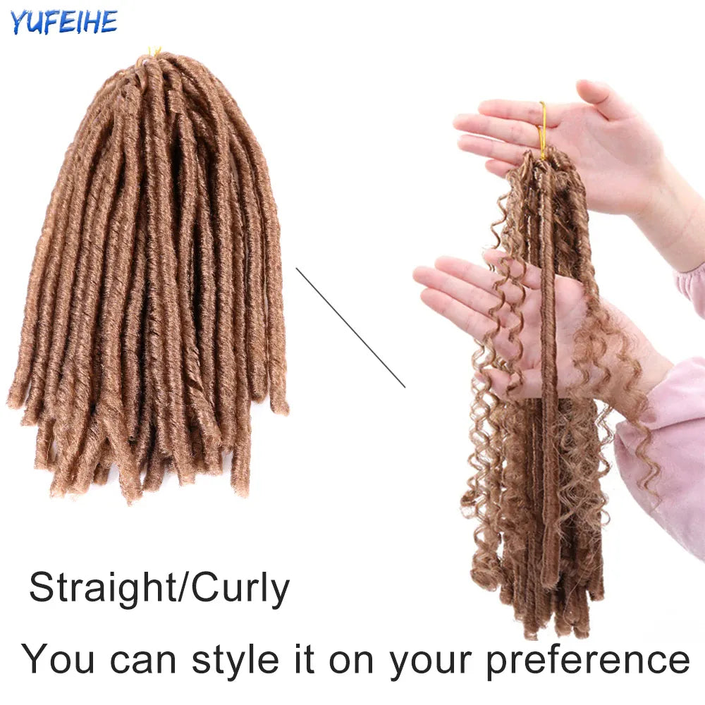 14inch 70g/Pack Faux Locs Synthetic Braiding Hair Extensions Afro Hairstyles Soft Dreadlock Brown Black Bug Crochet Braids