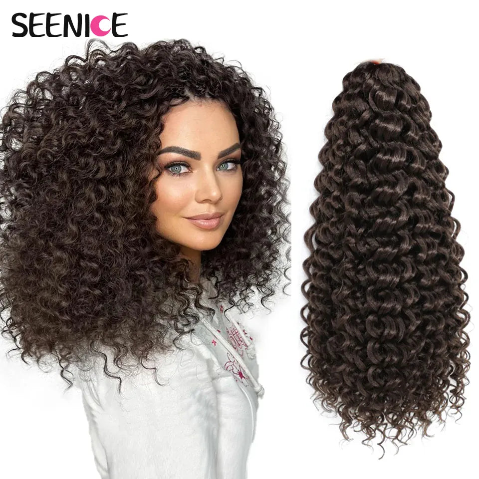 14inch Marshmallow Afro Curl Crochet Hair SyntheticTwist Braid Kinky Curly Braiding Hair Extensions Ombre Blonde For Black Women
