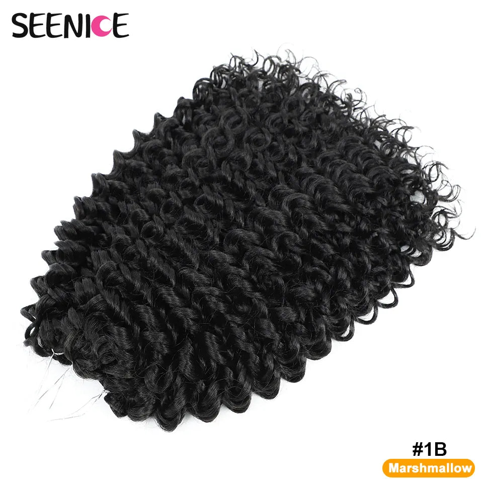 14inch Marshmallow Afro Curl Crochet Hair SyntheticTwist Braid Kinky Curly Braiding Hair Extensions Ombre Blonde For Black Women