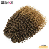 14inch Marshmallow Afro Curl Crochet Hair SyntheticTwist Braid Kinky Curly Braiding Hair Extensions Ombre Blonde For Black Women