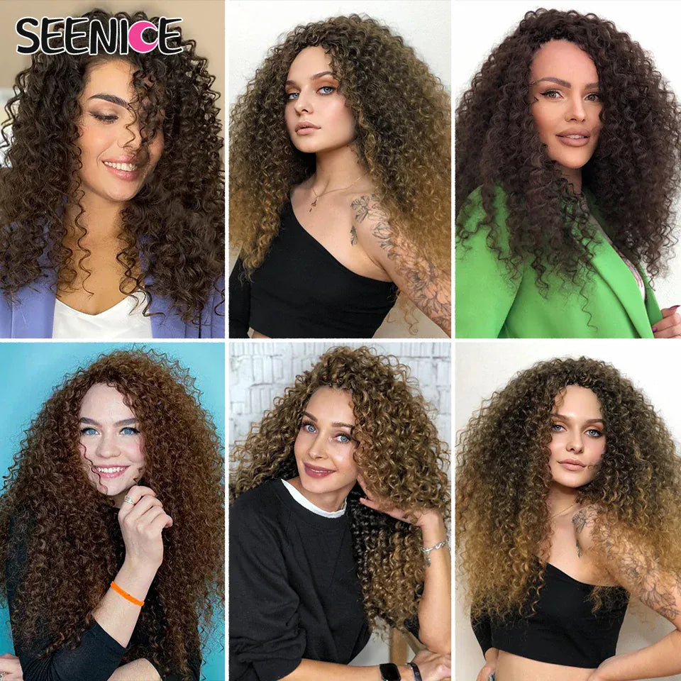 14inch Marshmallow Afro Curl Crochet Hair SyntheticTwist Braid Kinky Curly Braiding Hair Extensions Ombre Blonde For Black Women