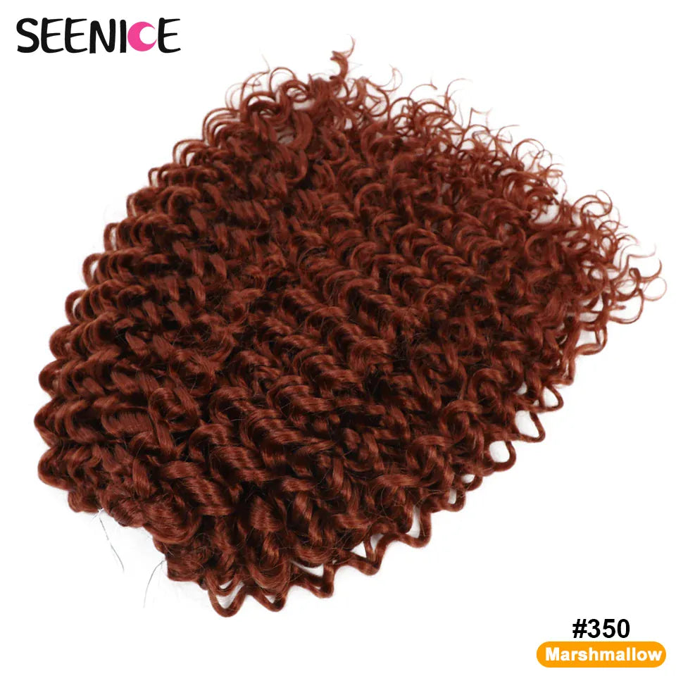 14inch Marshmallow Afro Curl Crochet Hair SyntheticTwist Braid Kinky Curly Braiding Hair Extensions Ombre Blonde For Black Women