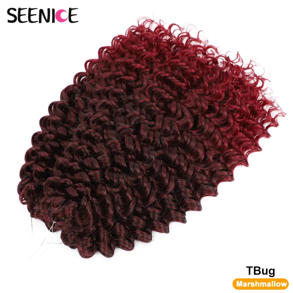 14inch Marshmallow Afro Curl Crochet Hair SyntheticTwist Braid Kinky Curly Braiding Hair Extensions Ombre Blonde For Black Women