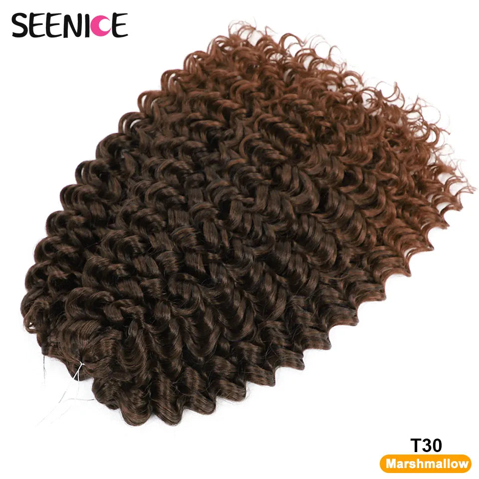 14inch Marshmallow Afro Curl Crochet Hair SyntheticTwist Braid Kinky Curly Braiding Hair Extensions Ombre Blonde For Black Women