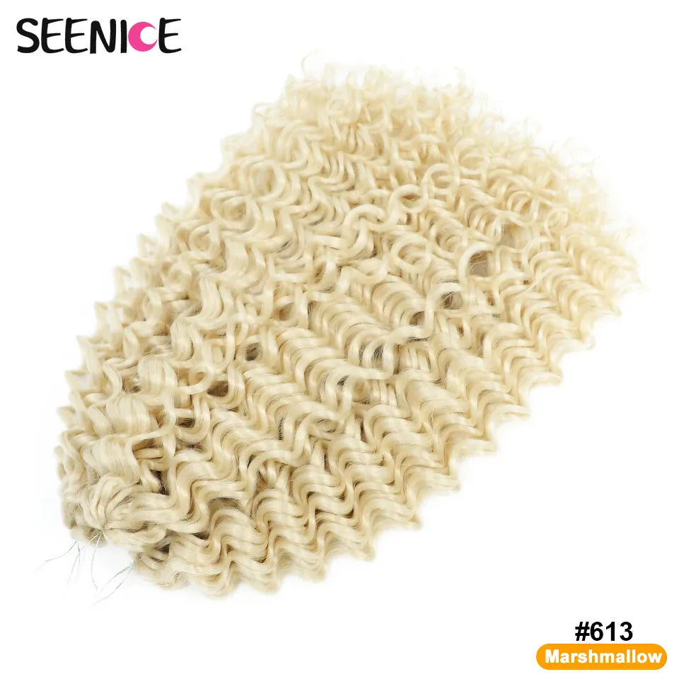 14inch Marshmallow Afro Curl Crochet Hair SyntheticTwist Braid Kinky Curly Braiding Hair Extensions Ombre Blonde For Black Women