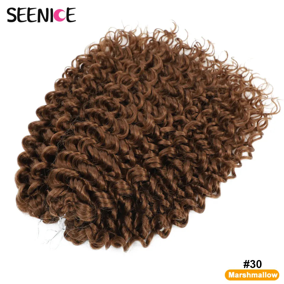 14inch Marshmallow Afro Curl Crochet Hair SyntheticTwist Braid Kinky Curly Braiding Hair Extensions Ombre Blonde For Black Women