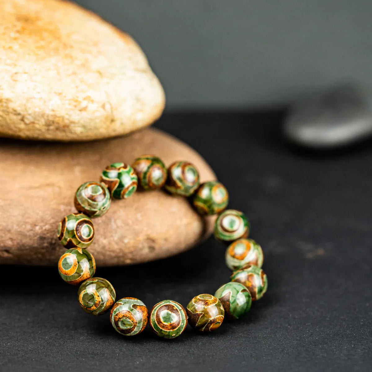 14mm Natural Stone Agate Beaded Bracelet Handmade Healing Stone Bracelet for Man Women Protection Bracelet Jewelry Gift