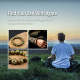 14mm Natural Stone Agate Beaded Bracelet Handmade Healing Stone Bracelet for Man Women Protection Bracelet Jewelry Gift