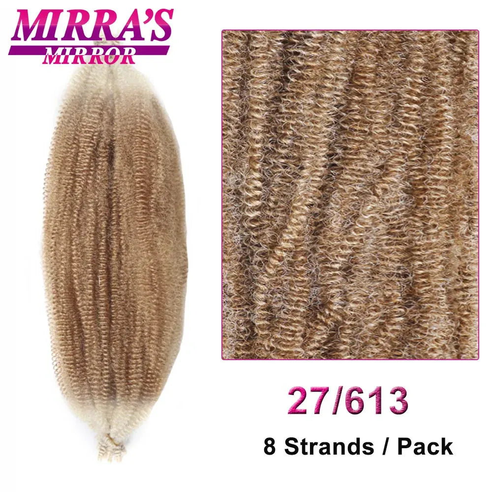 16/24/28 Inch Kinky Twist Marley Braiding Crochet Hair Synthetic Pre-Separated Springy Afro Twist Hair For Butterfly Locs Braids