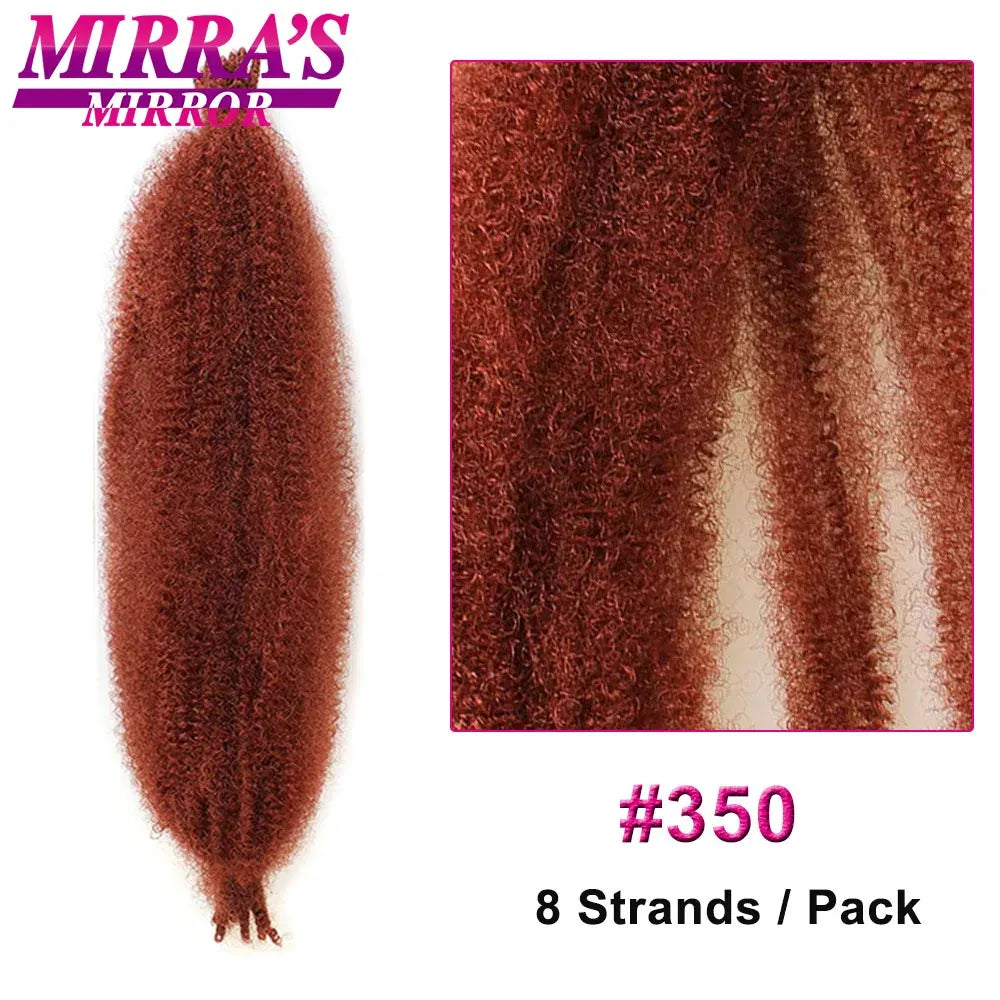 16/24/28 Inch Kinky Twist Marley Braiding Crochet Hair Synthetic Pre-Separated Springy Afro Twist Hair For Butterfly Locs Braids