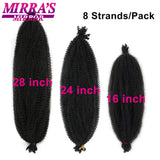 16/24/28 Inch Kinky Twist Marley Braiding Crochet Hair Synthetic Pre-Separated Springy Afro Twist Hair For Butterfly Locs Braids