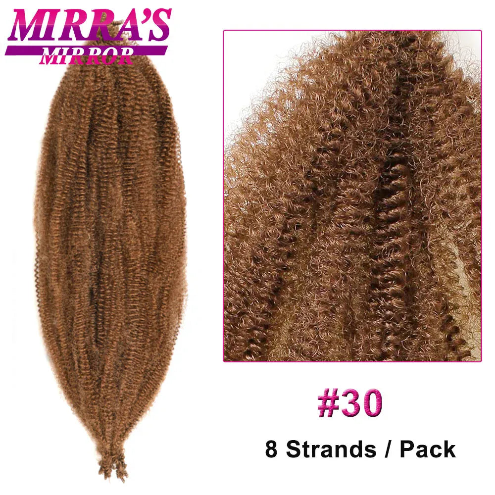 16/24/28 Inch Kinky Twist Marley Braiding Crochet Hair Synthetic Pre-Separated Springy Afro Twist Hair For Butterfly Locs Braids