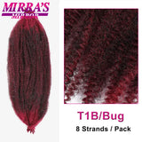 16/24/28 Inch Kinky Twist Marley Braiding Crochet Hair Synthetic Pre-Separated Springy Afro Twist Hair For Butterfly Locs Braids