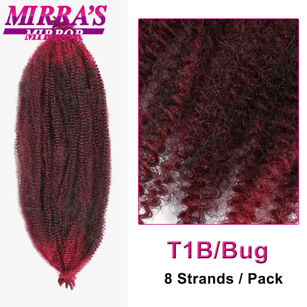 16/24/28 Inch Kinky Twist Marley Braiding Crochet Hair Synthetic Pre-Separated Springy Afro Twist Hair For Butterfly Locs Braids