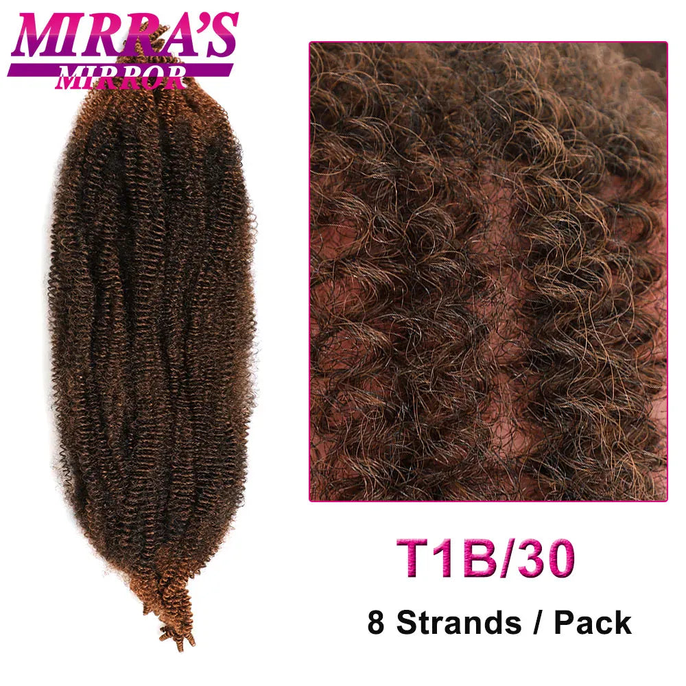 16/24/28 Inch Kinky Twist Marley Braiding Crochet Hair Synthetic Pre-Separated Springy Afro Twist Hair For Butterfly Locs Braids