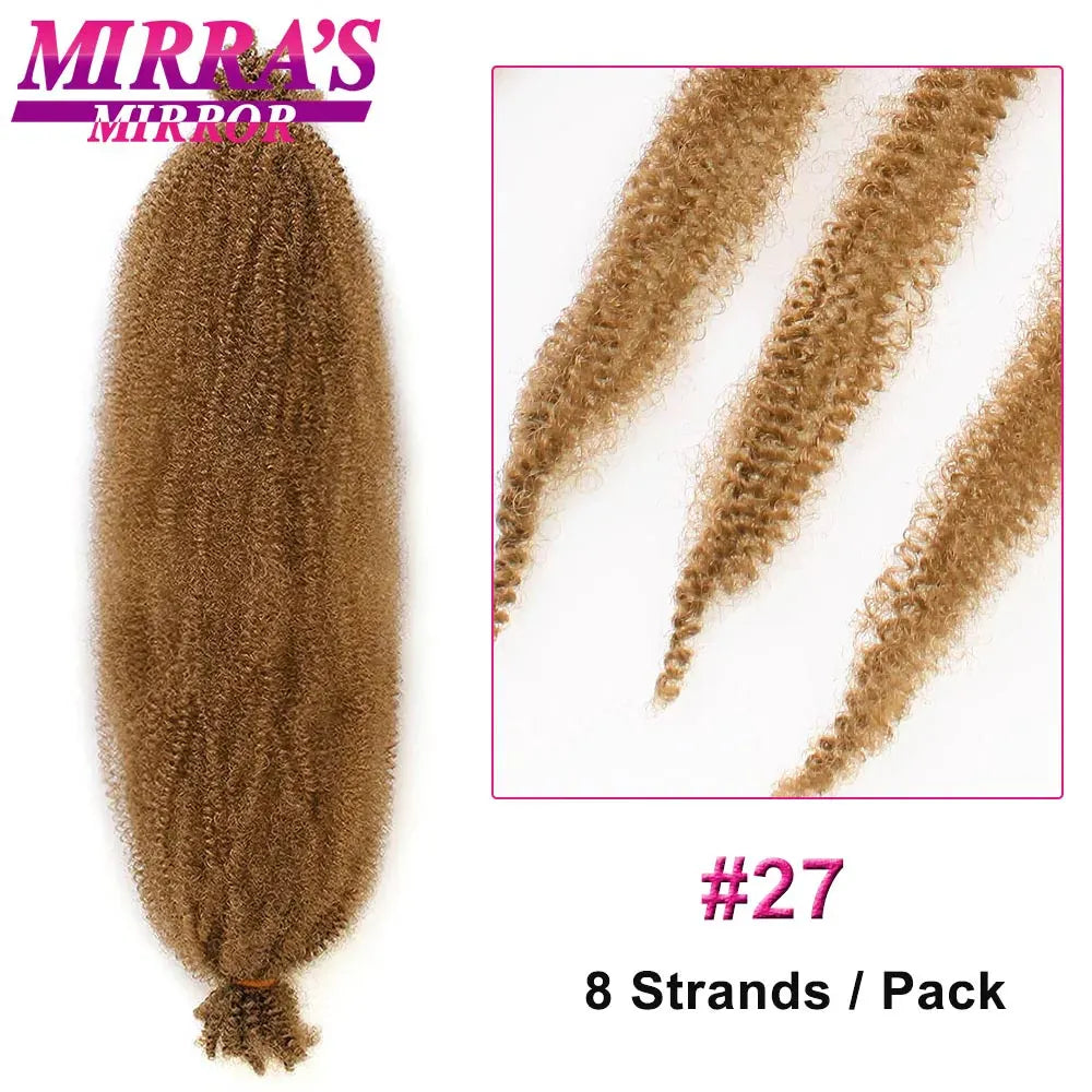 16/24/28 Inch Kinky Twist Marley Braiding Crochet Hair Synthetic Pre-Separated Springy Afro Twist Hair For Butterfly Locs Braids