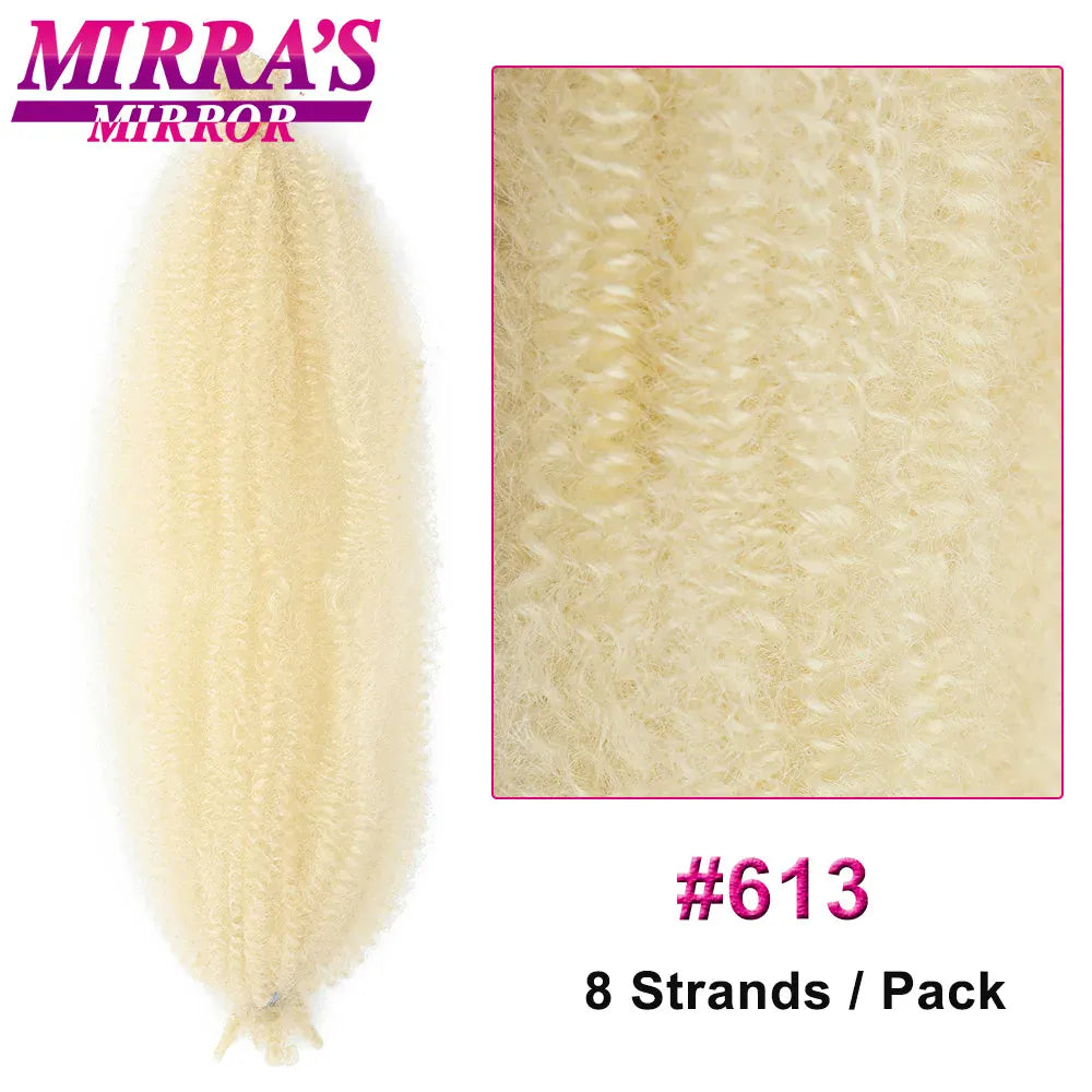 16/24/28 Inch Kinky Twist Marley Braiding Crochet Hair Synthetic Pre-Separated Springy Afro Twist Hair For Butterfly Locs Braids