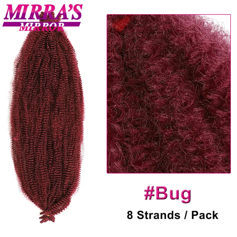 16/24/28 Inch Kinky Twist Marley Braiding Crochet Hair Synthetic Pre-Separated Springy Afro Twist Hair For Butterfly Locs Braids