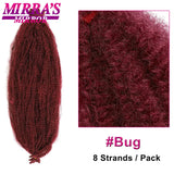 16/24/28 Inch Kinky Twist Marley Braiding Crochet Hair Synthetic Pre-Separated Springy Afro Twist Hair For Butterfly Locs Braids
