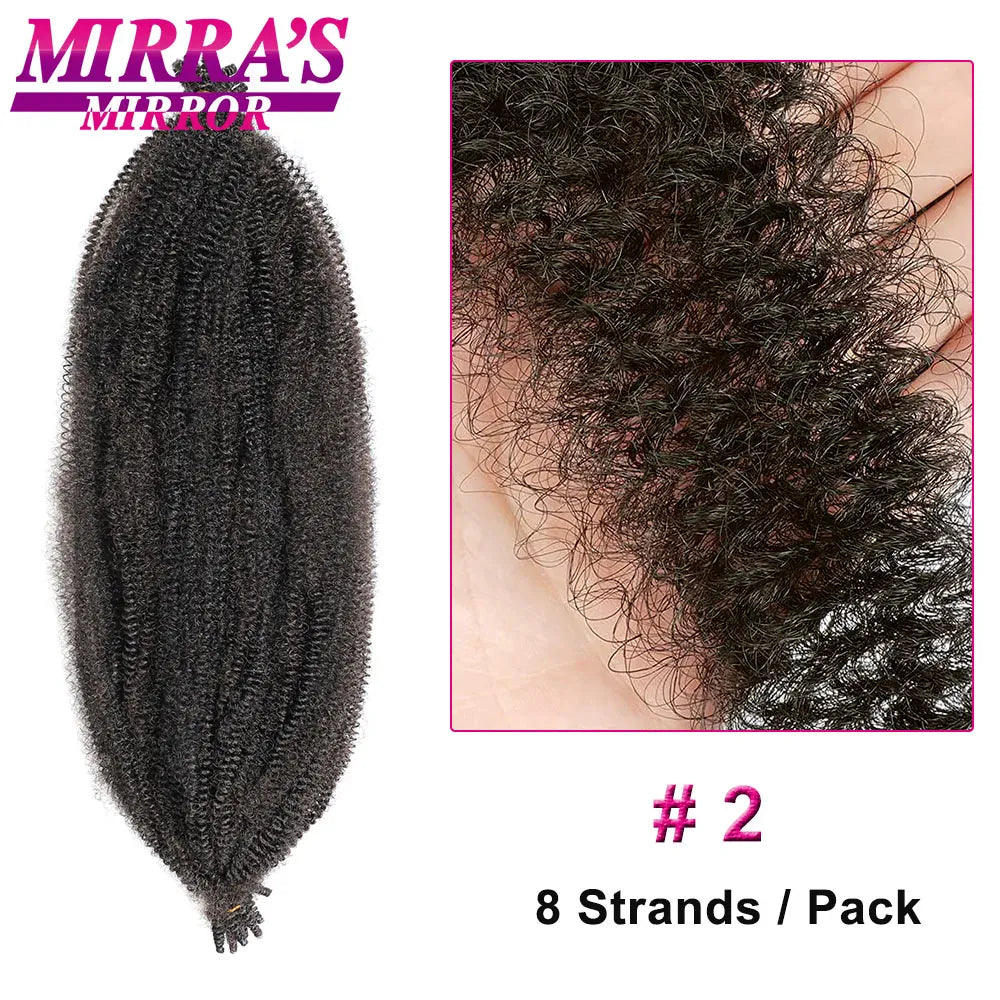 16/24/28 Inch Kinky Twist Marley Braiding Crochet Hair Synthetic Pre-Separated Springy Afro Twist Hair For Butterfly Locs Braids