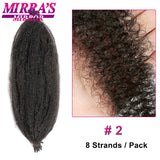 16/24/28 Inch Kinky Twist Marley Braiding Crochet Hair Synthetic Pre-Separated Springy Afro Twist Hair For Butterfly Locs Braids
