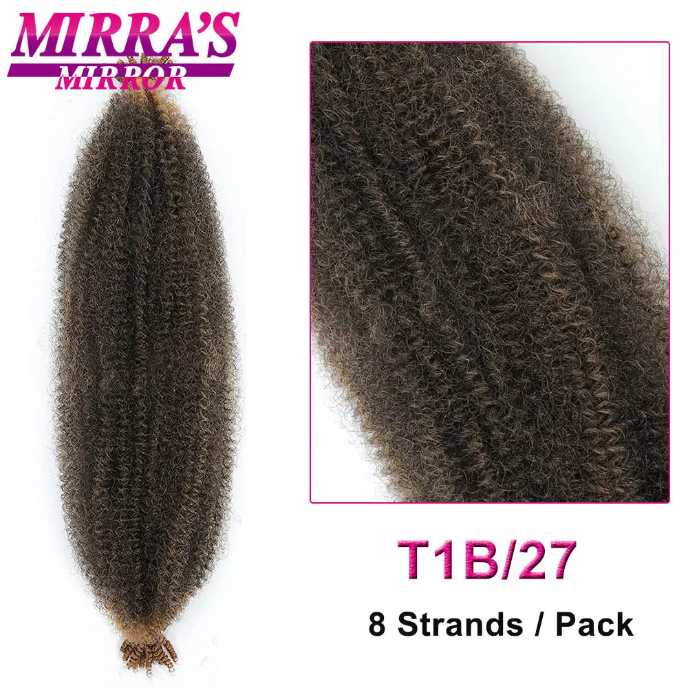 16/24/28 Inch Kinky Twist Marley Braiding Crochet Hair Synthetic Pre-Separated Springy Afro Twist Hair For Butterfly Locs Braids