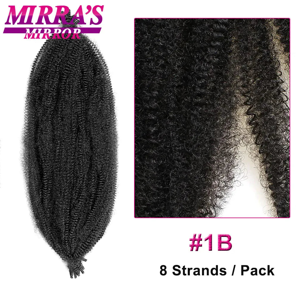 16/24/28 Inch Kinky Twist Marley Braiding Crochet Hair Synthetic Pre-Separated Springy Afro Twist Hair For Butterfly Locs Braids