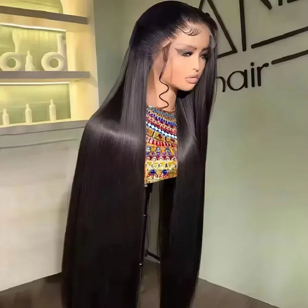 Straight Human Hair HD Lace Wig 13x4, 13x6 or 5x5, Brazilian Hair, Glueless Wear and Go, 250% Density, 16–42 Inch