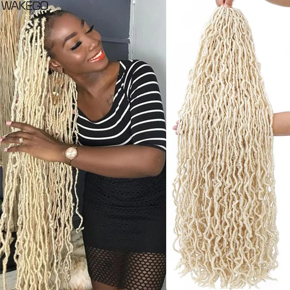 18 24 36 Inch 6 Packs Soft Locs Crochet Hair New Faux Locs Crochet Hair Pre Looped Crochet Hair for Black Women 21 Strands/Pack