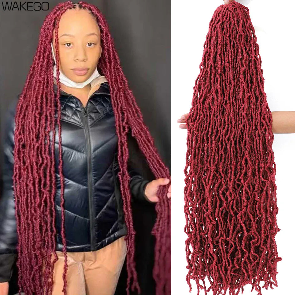 18 24 36 Inch 6 Packs Soft Locs Crochet Hair New Faux Locs Crochet Hair Pre Looped Crochet Hair for Black Women 21 Strands/Pack