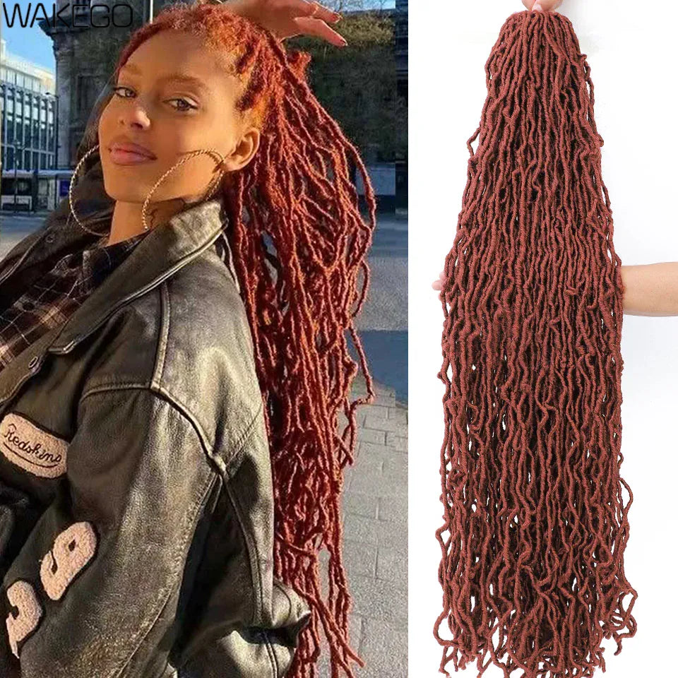 18 24 36 Inch 6 Packs Soft Locs Crochet Hair New Faux Locs Crochet Hair Pre Looped Crochet Hair for Black Women 21 Strands/Pack
