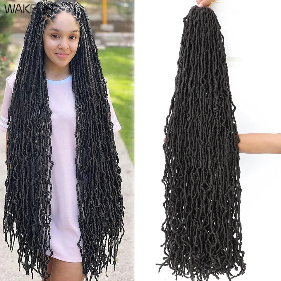 18 24 36 Inch 6 Packs Soft Locs Crochet Hair New Faux Locs Crochet Hair Pre Looped Crochet Hair for Black Women 21 Strands/Pack