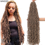 18 24 36 Inch 6 Packs Soft Locs Crochet Hair New Faux Locs Crochet Hair Pre Looped Crochet Hair for Black Women 21 Strands/Pack