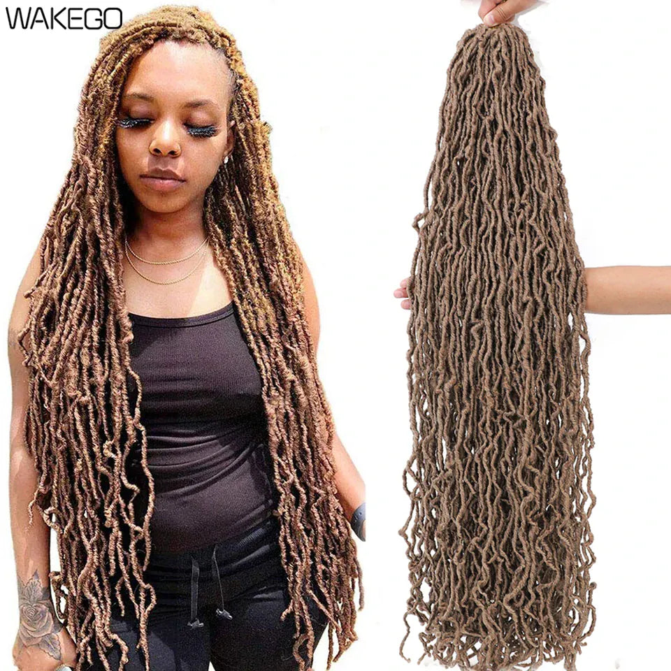 18 24 36 Inch 6 Packs Soft Locs Crochet Hair New Faux Locs Crochet Hair Pre Looped Crochet Hair for Black Women 21 Strands/Pack