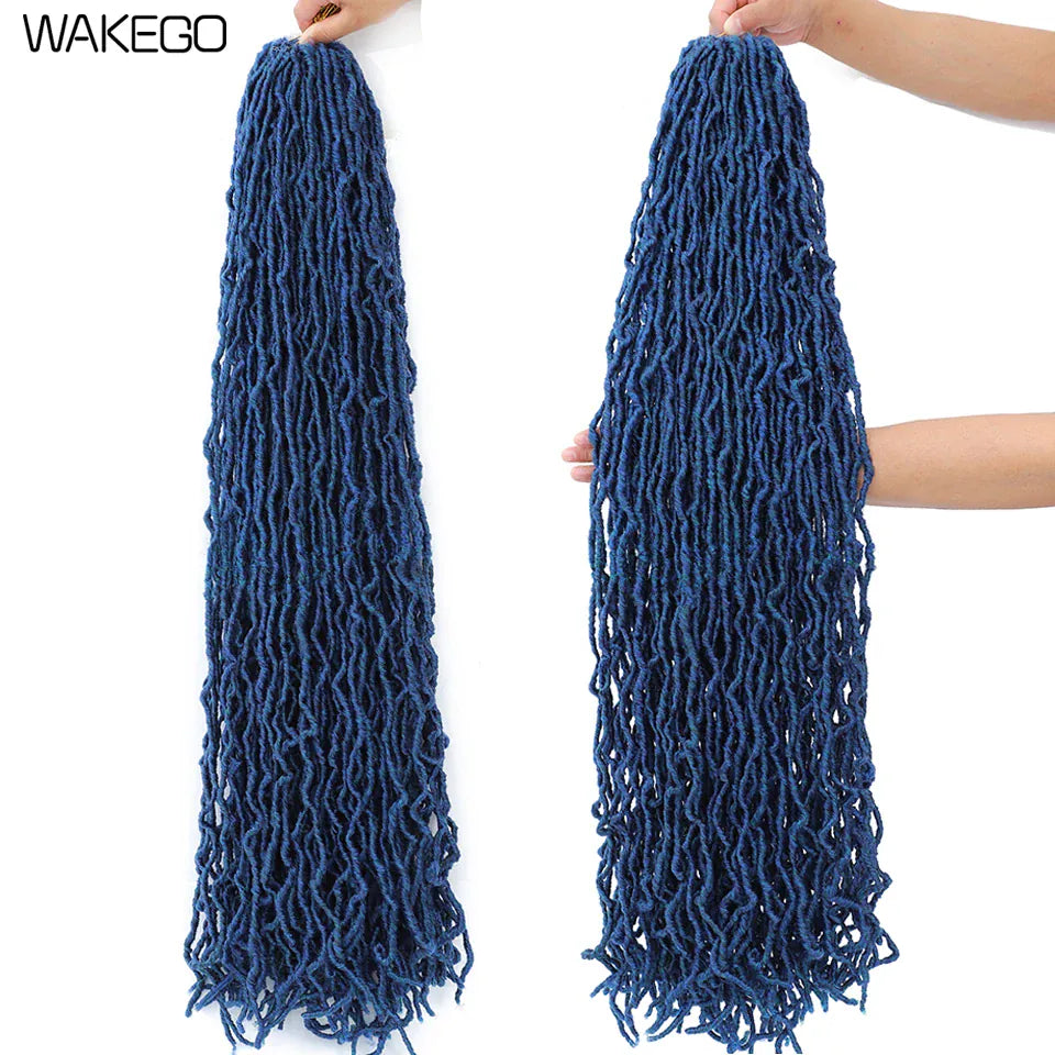 18 24 36 Inch 6 Packs Soft Locs Crochet Hair New Faux Locs Crochet Hair Pre Looped Crochet Hair for Black Women 21 Strands/Pack