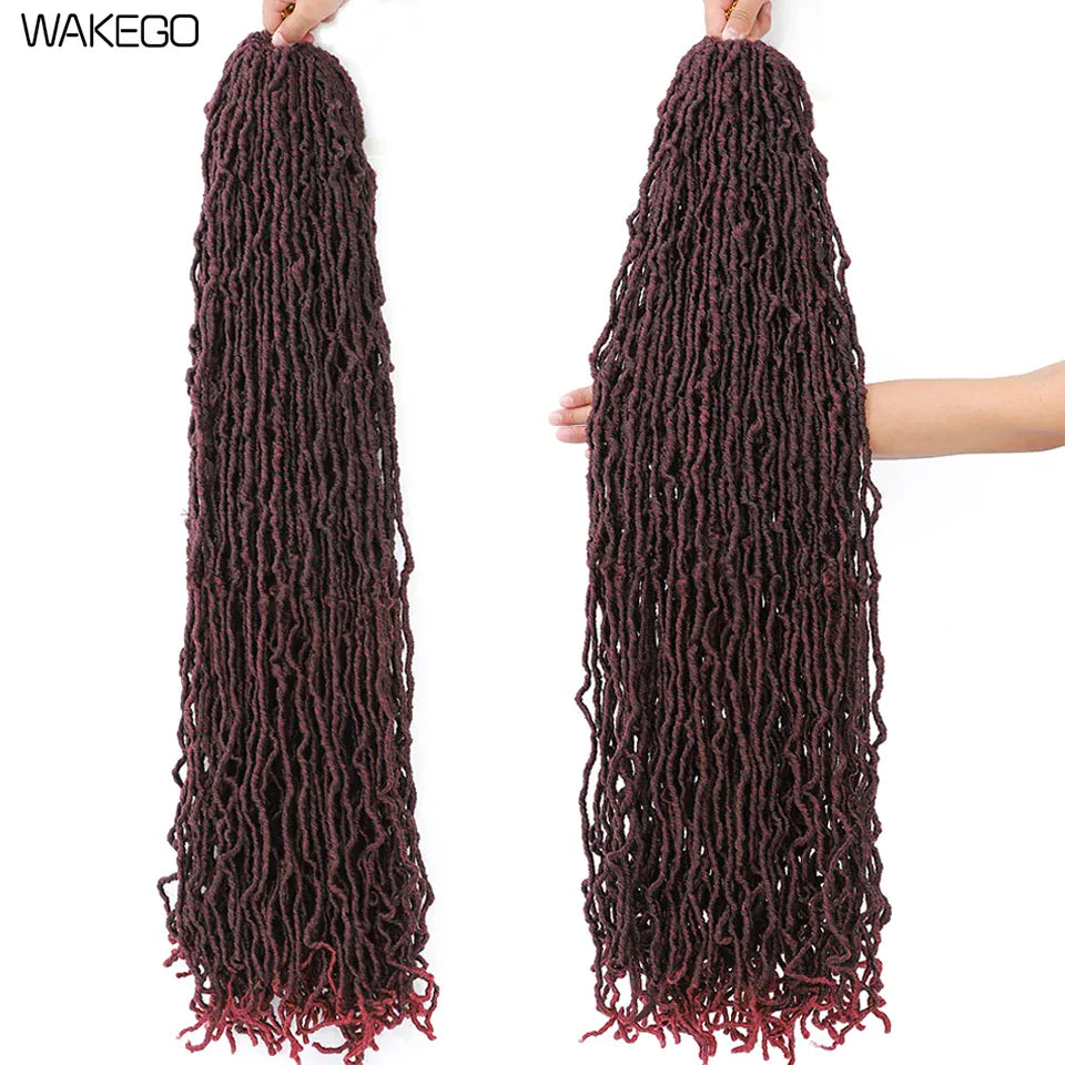 18 24 36 Inch 6 Packs Soft Locs Crochet Hair New Faux Locs Crochet Hair Pre Looped Crochet Hair for Black Women 21 Strands/Pack