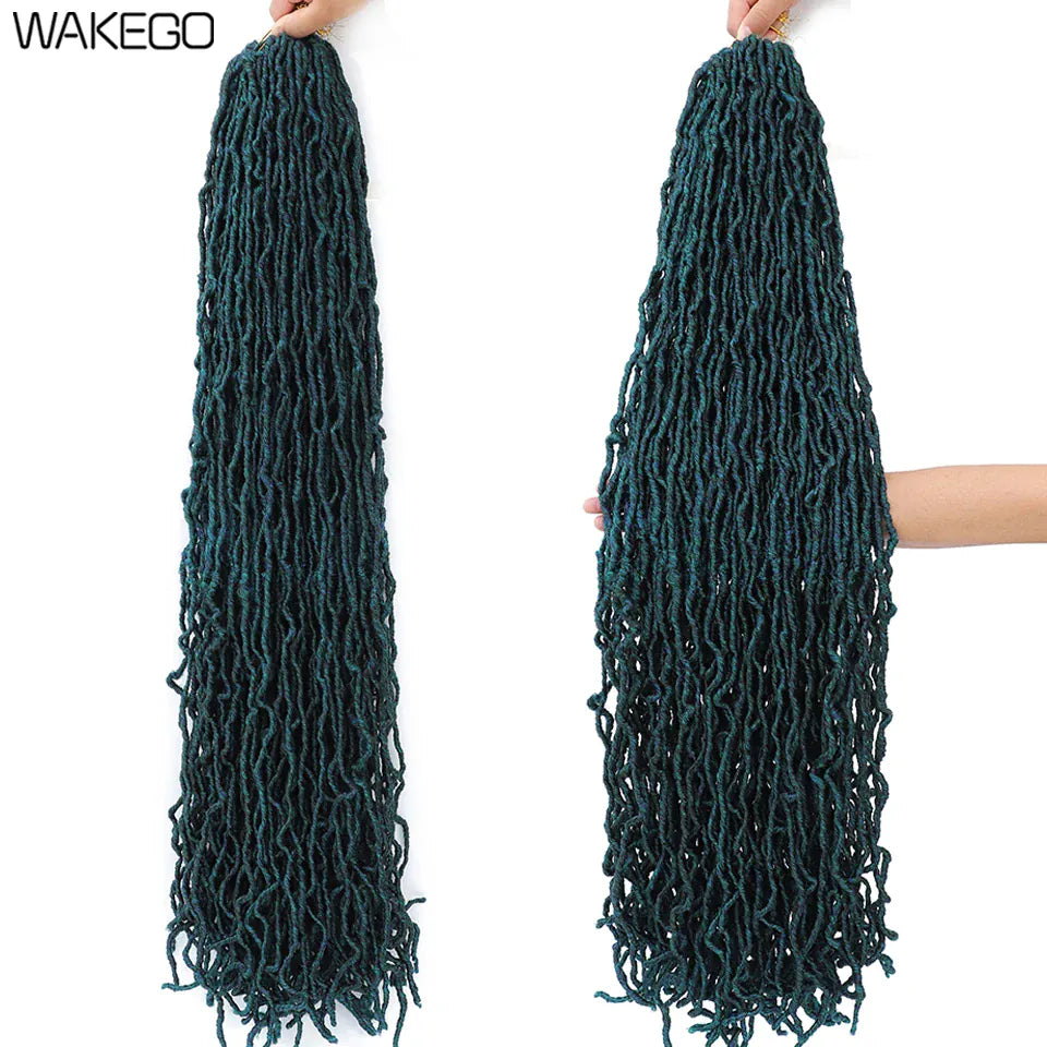 18 24 36 Inch 6 Packs Soft Locs Crochet Hair New Faux Locs Crochet Hair Pre Looped Crochet Hair for Black Women 21 Strands/Pack
