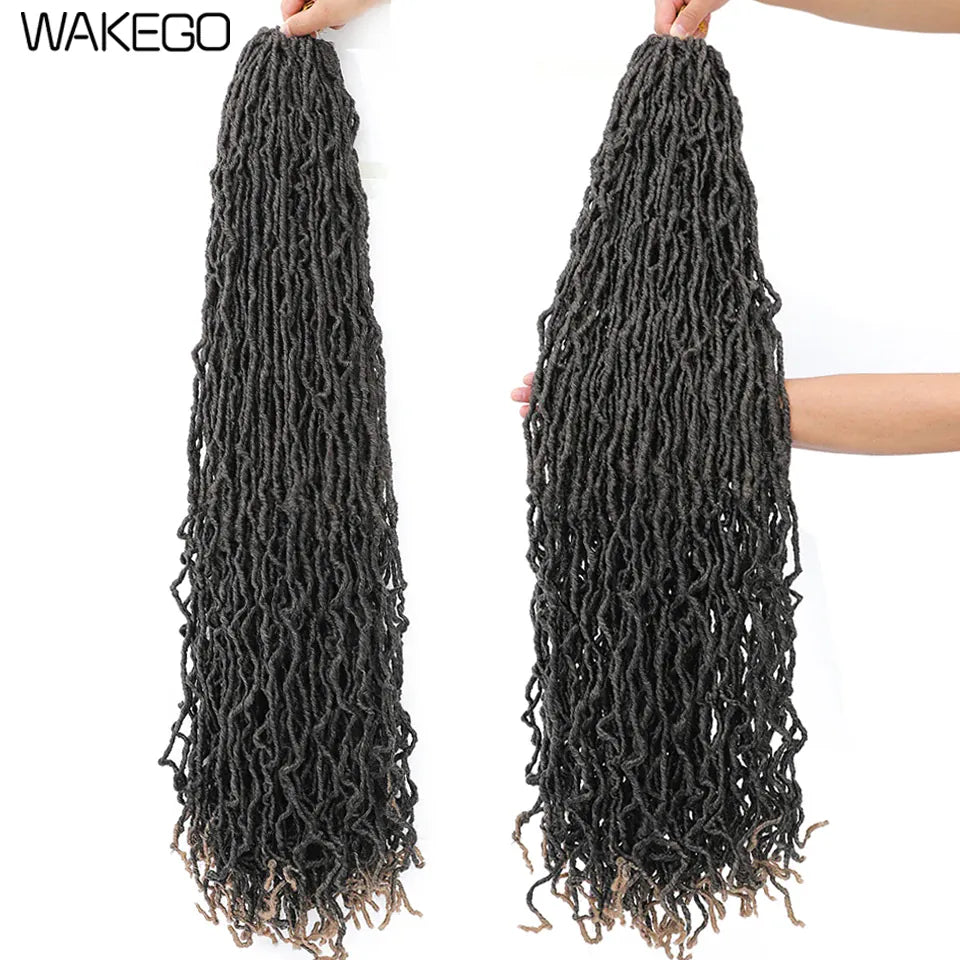 18 24 36 Inch 6 Packs Soft Locs Crochet Hair New Faux Locs Crochet Hair Pre Looped Crochet Hair for Black Women 21 Strands/Pack