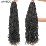 18 24 36 Inch 6 Packs Soft Locs Crochet Hair New Faux Locs Crochet Hair Pre Looped Crochet Hair for Black Women 21 Strands/Pack