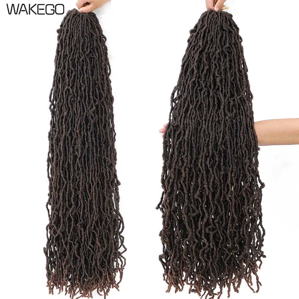 18 24 36 Inch 6 Packs Soft Locs Crochet Hair New Faux Locs Crochet Hair Pre Looped Crochet Hair for Black Women 21 Strands/Pack