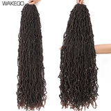 18 24 36 Inch 6 Packs Soft Locs Crochet Hair New Faux Locs Crochet Hair Pre Looped Crochet Hair for Black Women 21 Strands/Pack