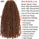 18 24 36 Inches Butterfly Locs Crochet Hair Distressed Locs Crochet Braids Messy Faux Locs Braiding Hair Extensions for women