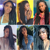 18 Inch Goddess Faux Locs Straight Gypsy Locs Crochet Hair Black Crochet Braids Dreadlocks Pre-Looped Synthetic Hair Extensions