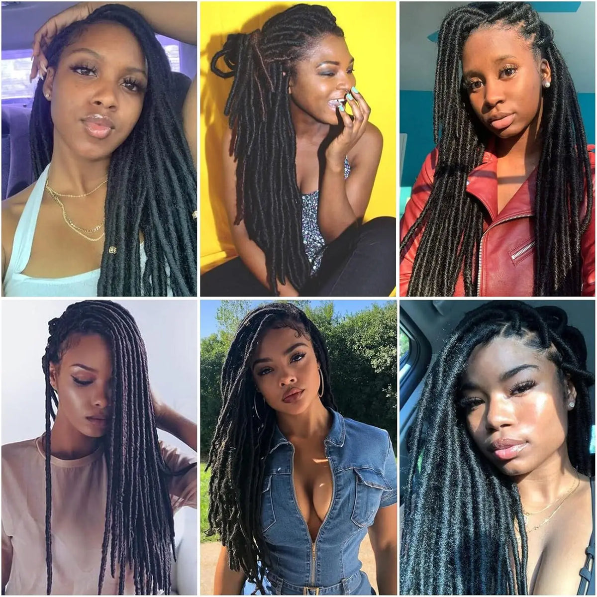 18 Inch Goddess Faux Locs Straight Gypsy Locs Crochet Hair Black Crochet Braids Dreadlocks Pre-Looped Synthetic Hair Extensions