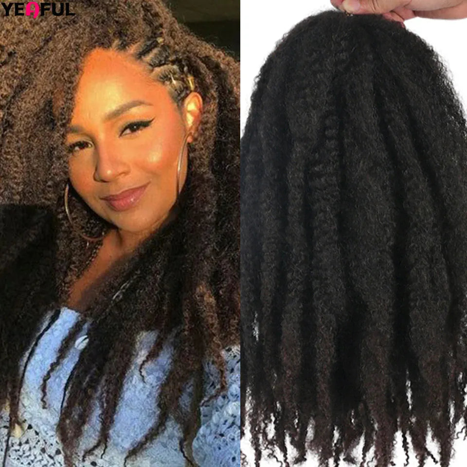 18”Marley Hair 30Strands/Pack Soft Marley Twist Braiding Hair For Senegalese Twist Crochet Braids Lightweight Cuabn Twist Hair
